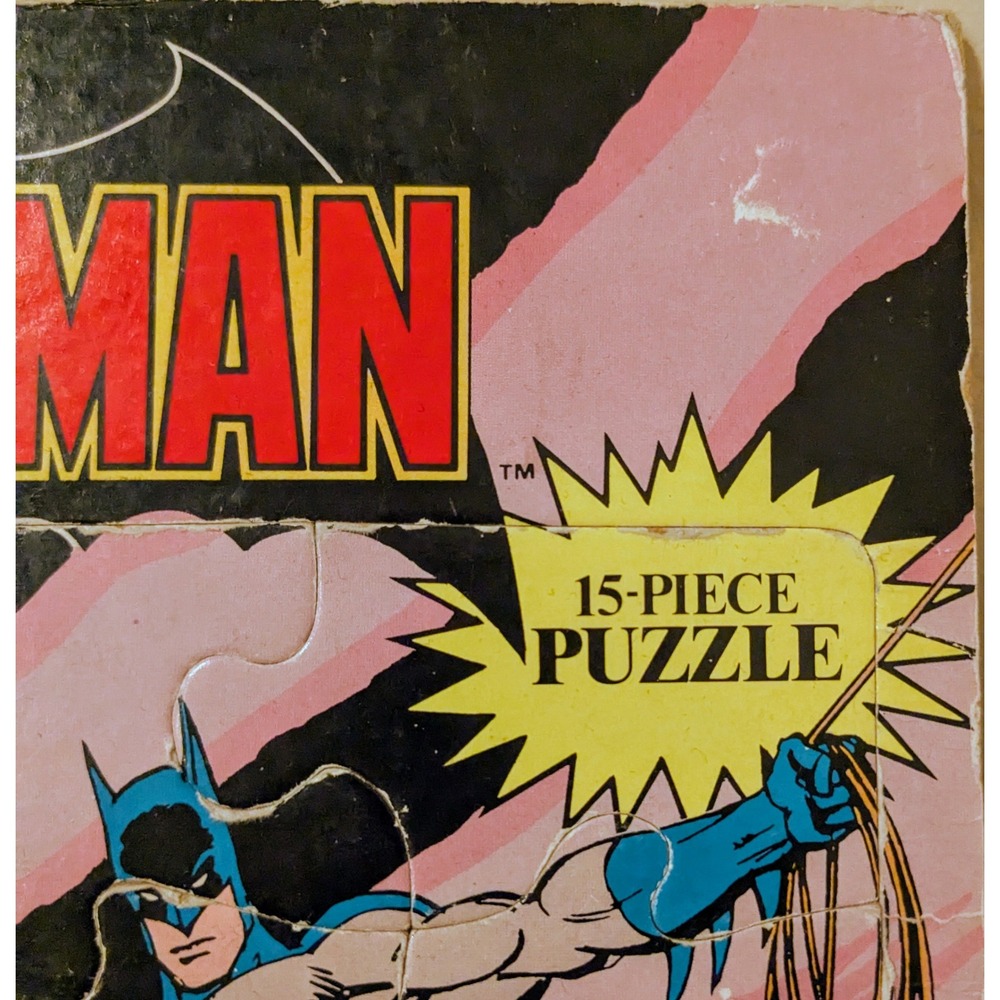 Vintage 1984 Batman 15 Piece Puzzle Craft Master DC Comics Super Powers - Picture 2 of 9